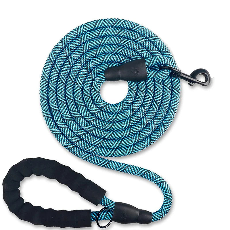 3m (10ft) Heavy Duty Dog Leash – Reflective Rope with Padded Handle for Medium & Large Dogs