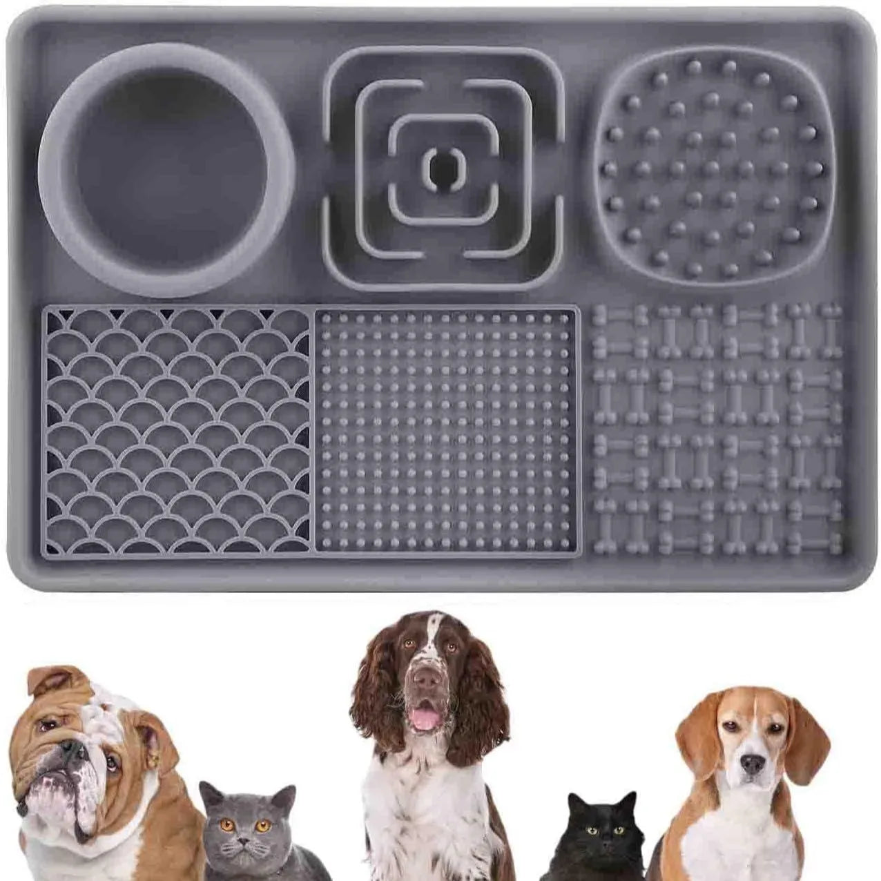 Lick Mat with Suction - Slow Feeder, Silicone BPA-Free