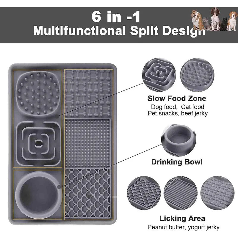 Lick Mat with Suction - Slow Feeder, Silicone BPA-Free
