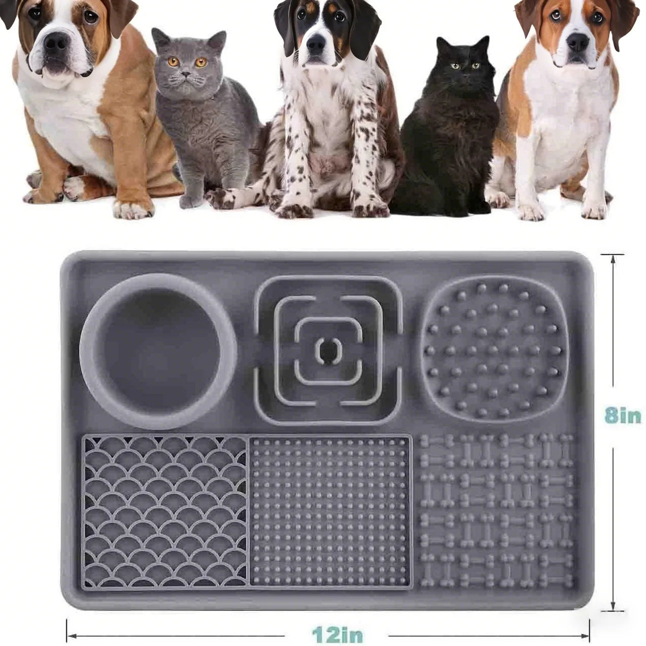 Lick Mat with Suction - Slow Feeder, Silicone BPA-Free