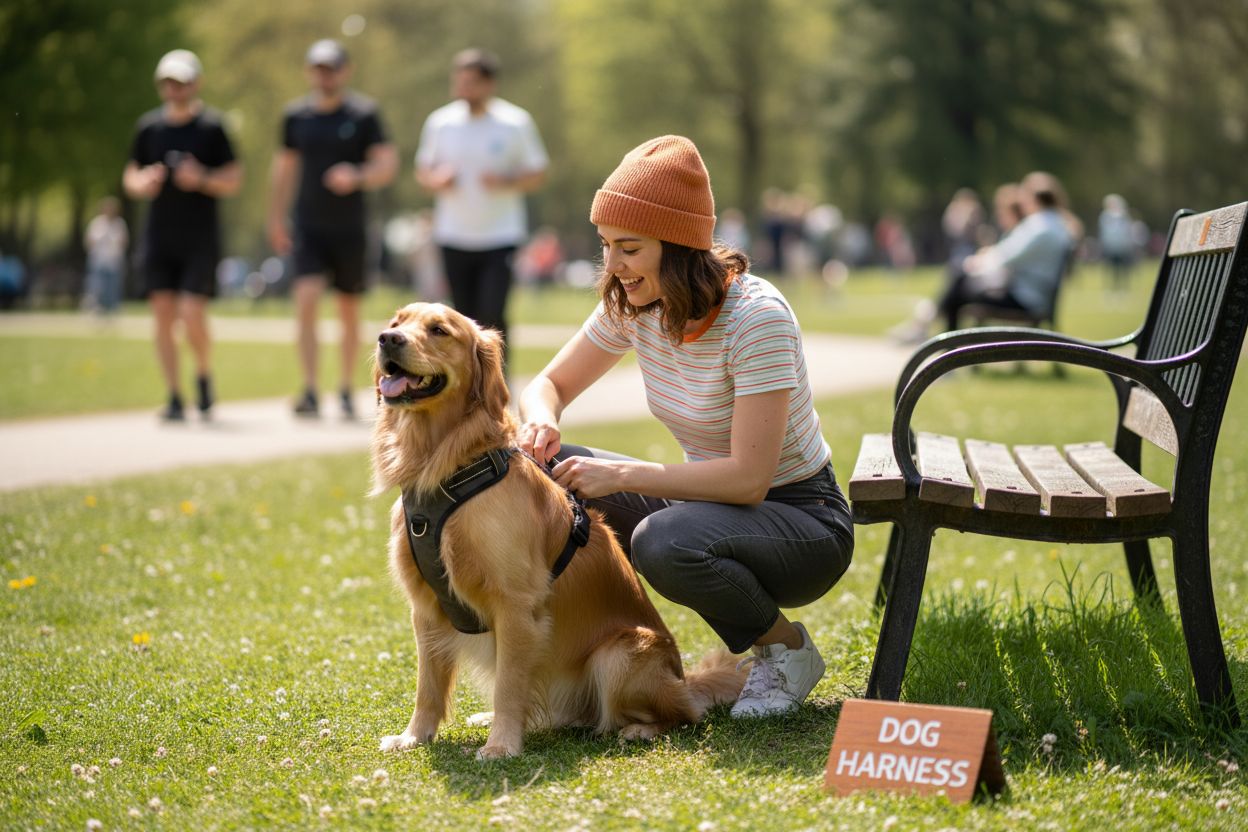 dog harness benefits park