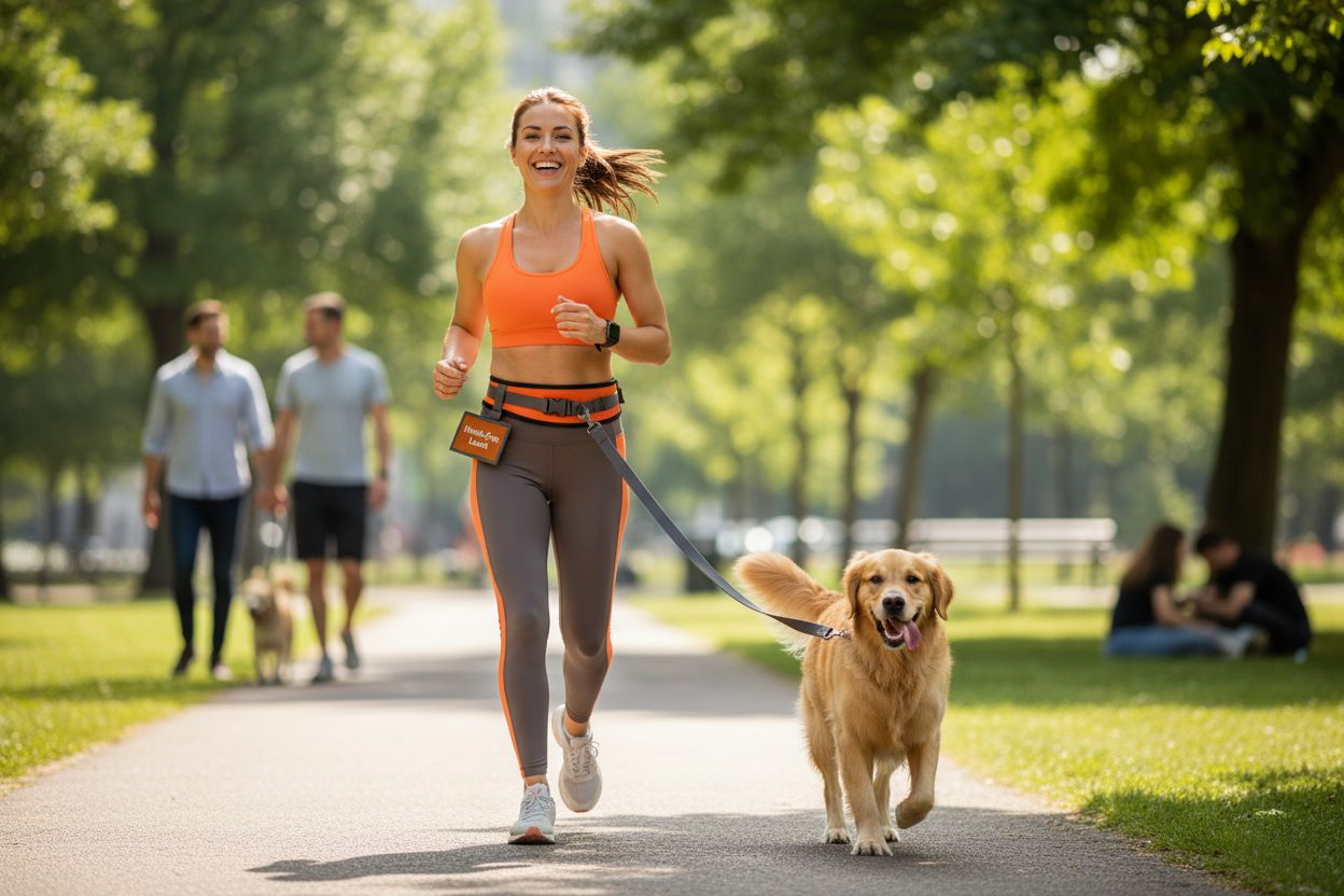 hands-free leash dog jogging