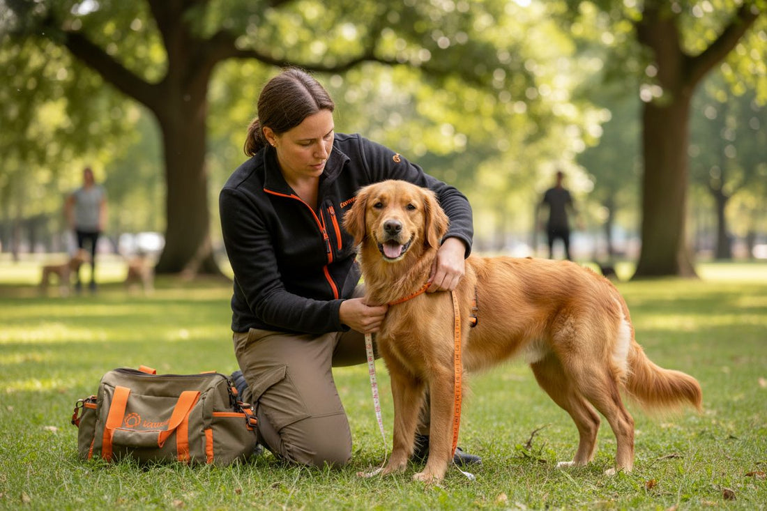 measuring dog harness