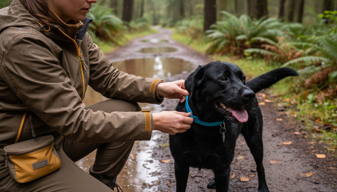 waterproof dog collar outdoors