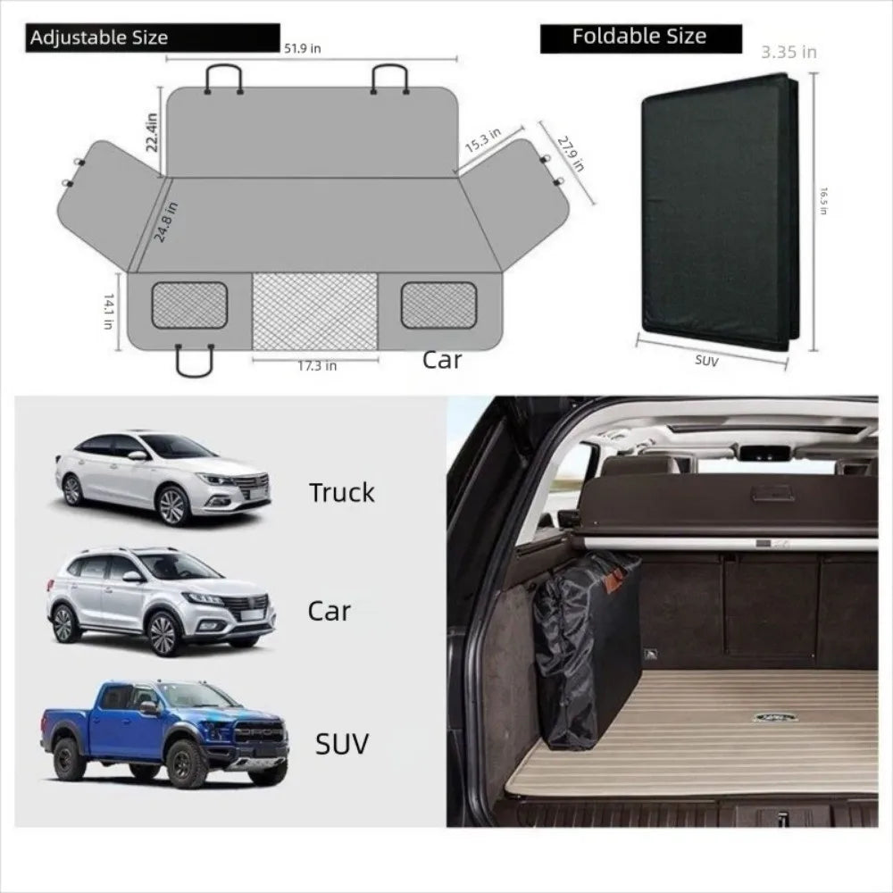 Ultimate Waterproof Pet Car Seat Cover - Anti-Slip Multi-Purpose Cushion for Back Seat Extender