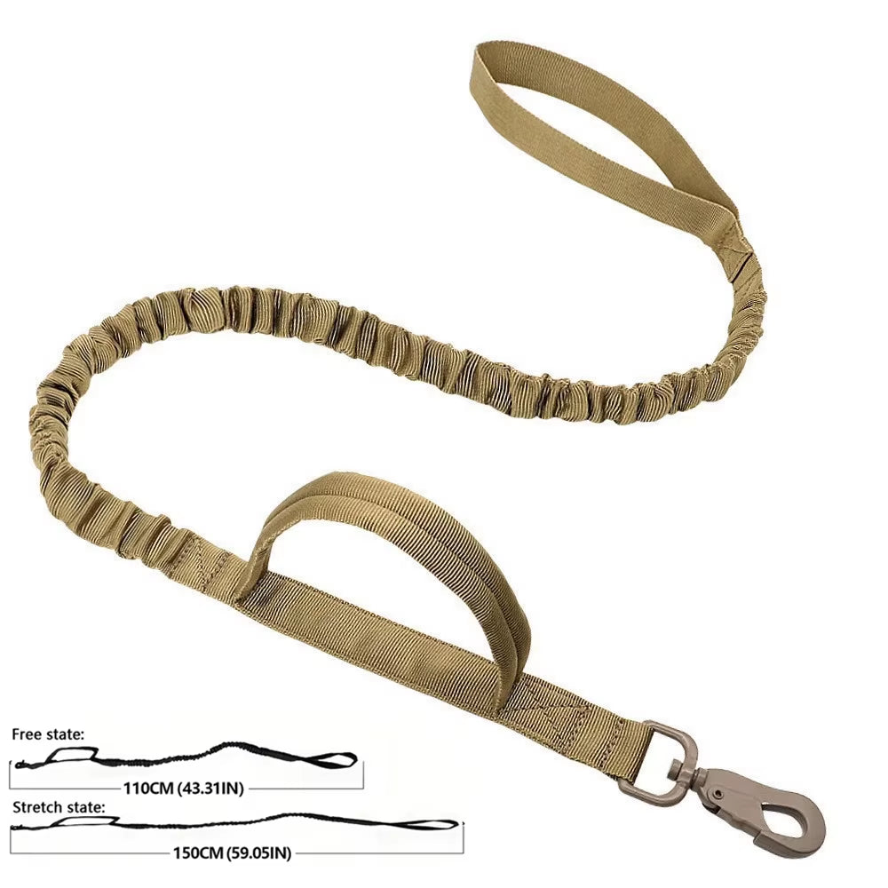 Big Dog Harness Tactical Camouflage Dog Vest Breathable Easy Handle Tactics Dog Collar Medium Strong Nylon Elastic Pet Dog Leash