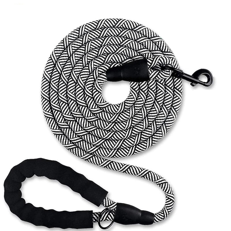 3m (10ft) Heavy Duty Dog Leash – Reflective Rope with Padded Handle for Medium & Large Dogs