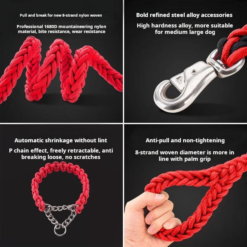 5-Foot Braided Dog Leash – Strong, Durable & Comfortable Grip