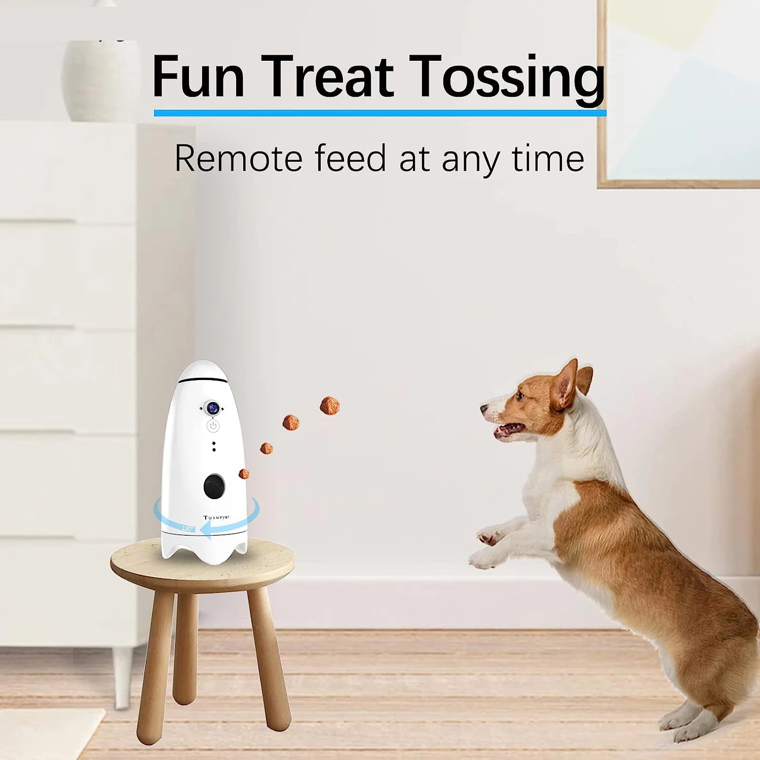 Pet Camera with Treat Dispenser – 1080P, 180° View, 2-Way Audio, App Controlled