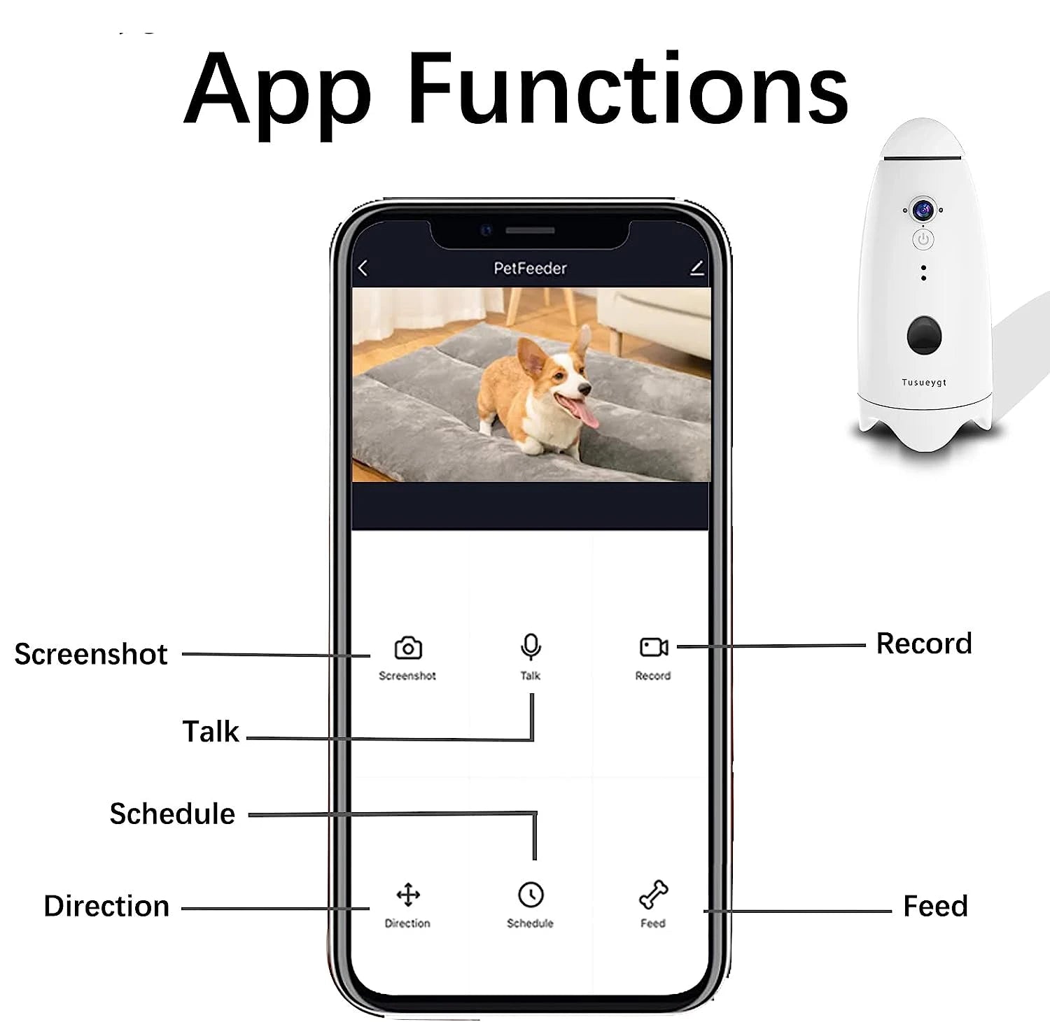 Pet Camera with Treat Dispenser – 1080P, 180° View, 2-Way Audio, App Controlled