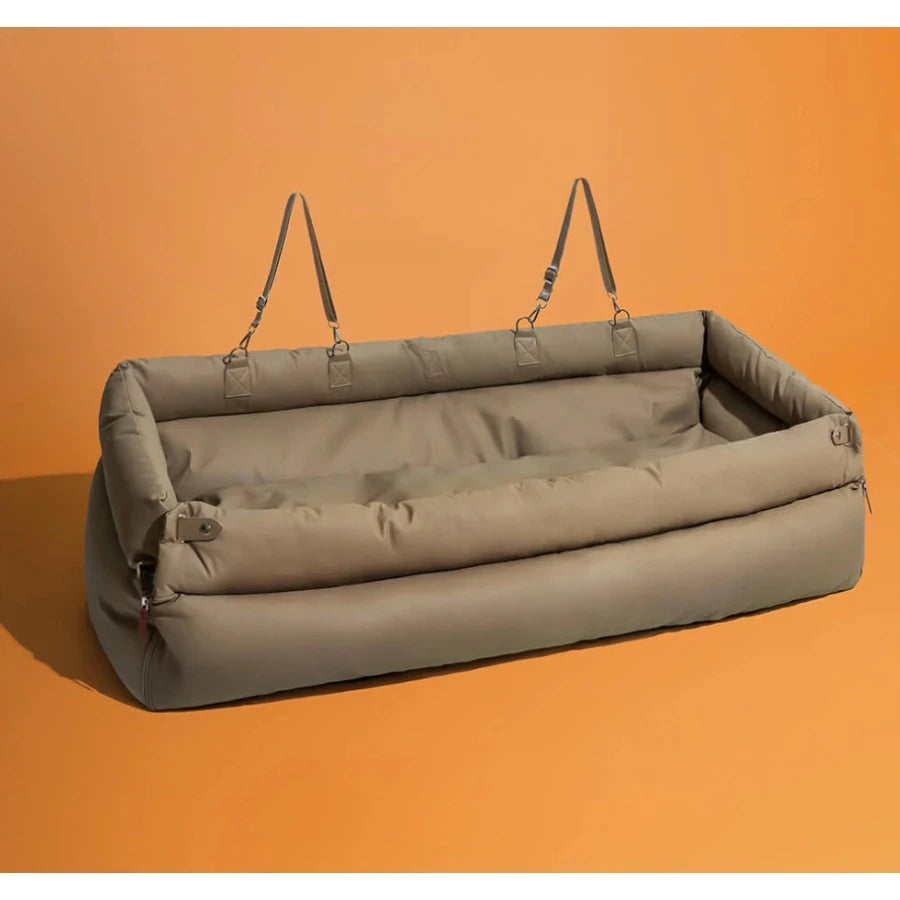 Luxury Faux Leather Dog Car Seat - The VIP Ride for Dogs