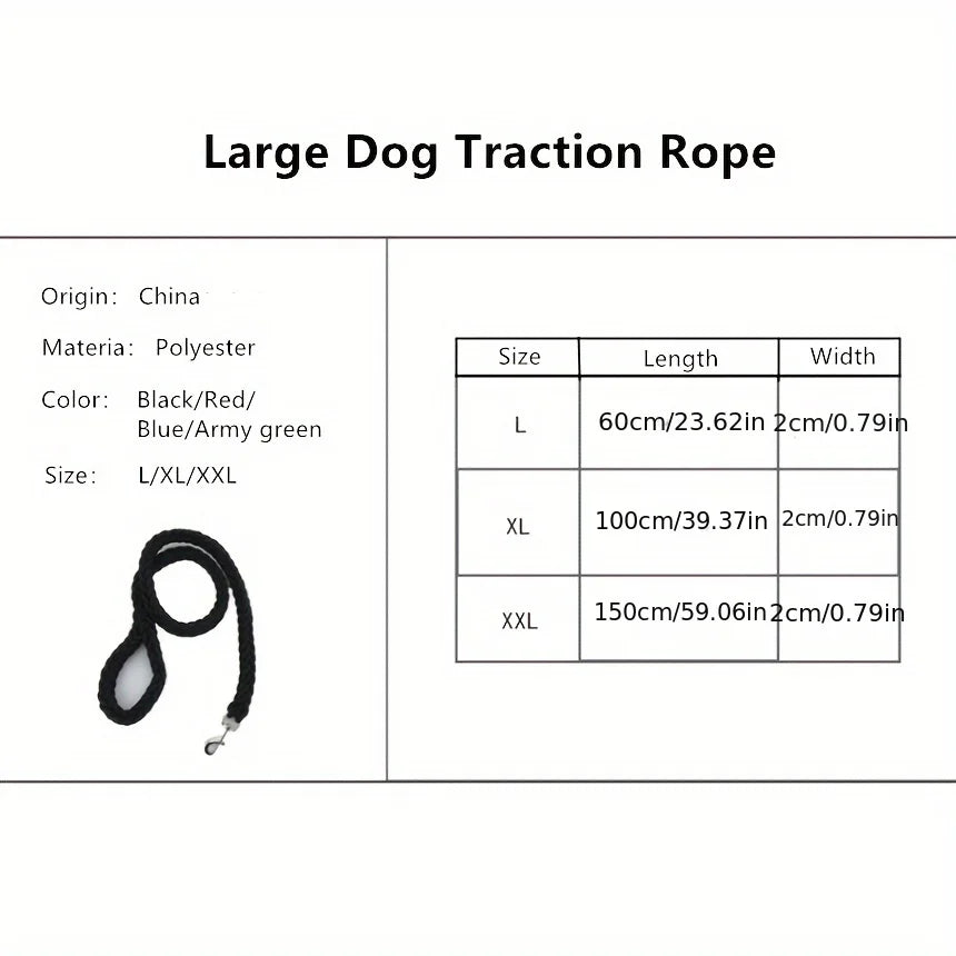 5-Foot Braided Dog Leash – Strong, Durable & Comfortable Grip