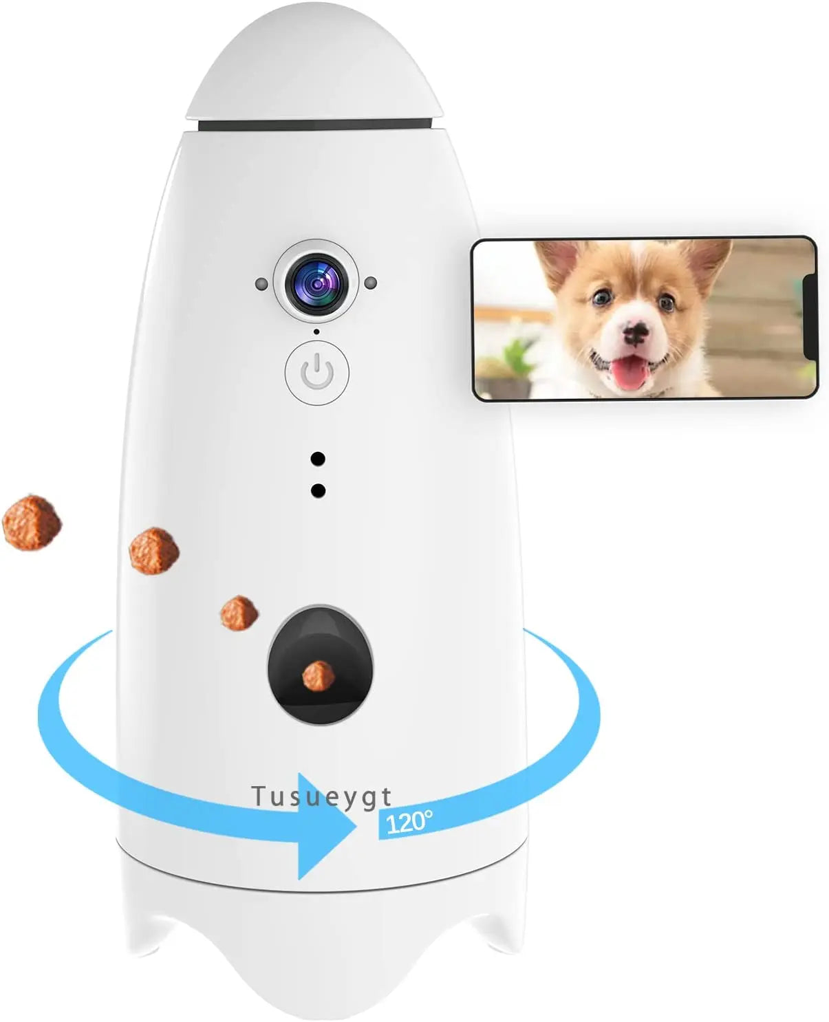 Pet Camera with Treat Dispenser – 1080P, 180° View, 2-Way Audio, App Controlled