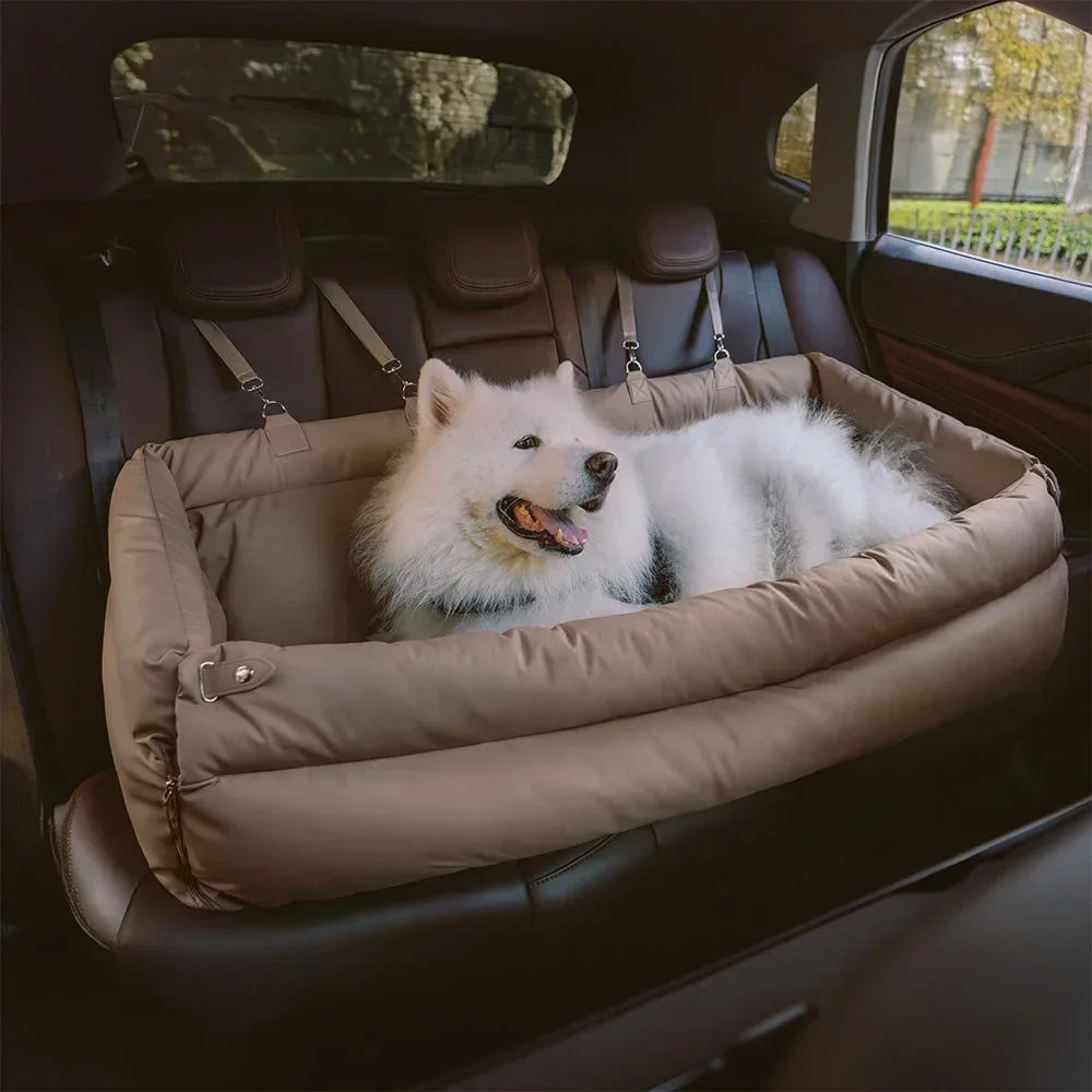 Luxury Faux Leather Dog Car Seat - The VIP Ride for Dogs